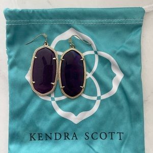 Kendra Scott Purple Drop Earrings